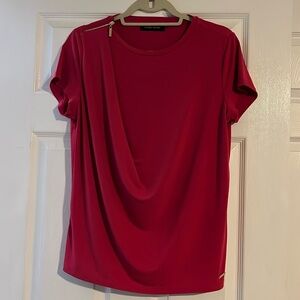 Ivanka Trump | short sleeve top with zipper detail- size Medium